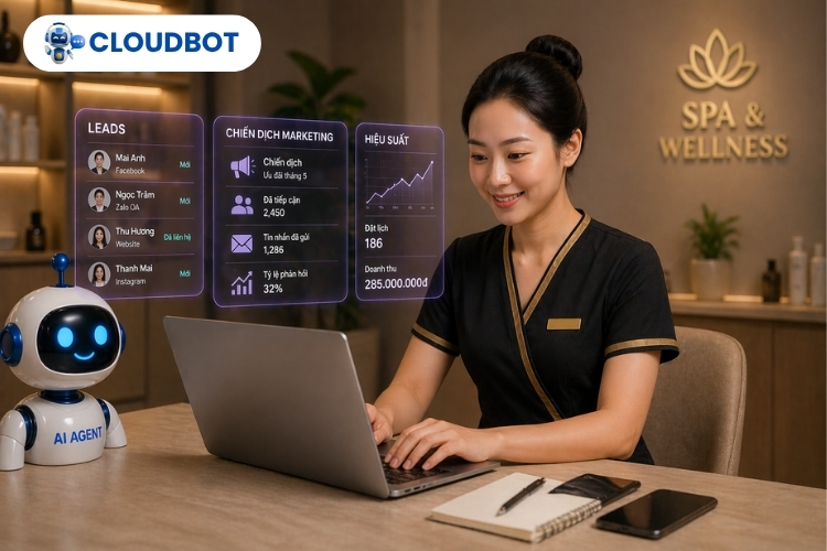 Điểm chạm 6: AI Agent hỗ trợ marketing và quản lý leads cho spa 